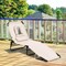 Adjustable Back Folding Beach Lounge Chair for Patio Pool or Garden